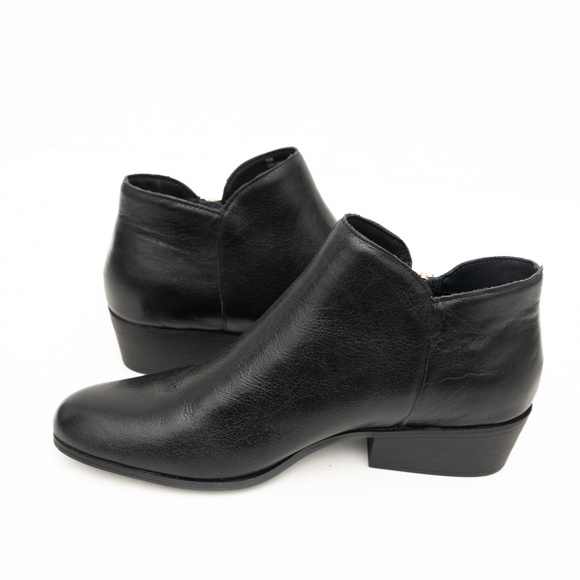 Aerosoles Collaroy Black Leather Ankle Booties Size 10M - Picture 9 of 12